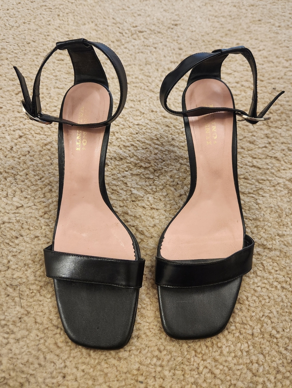 Black Open‎ Toe 3" High Heel Bruno Magli Womens Size 10
